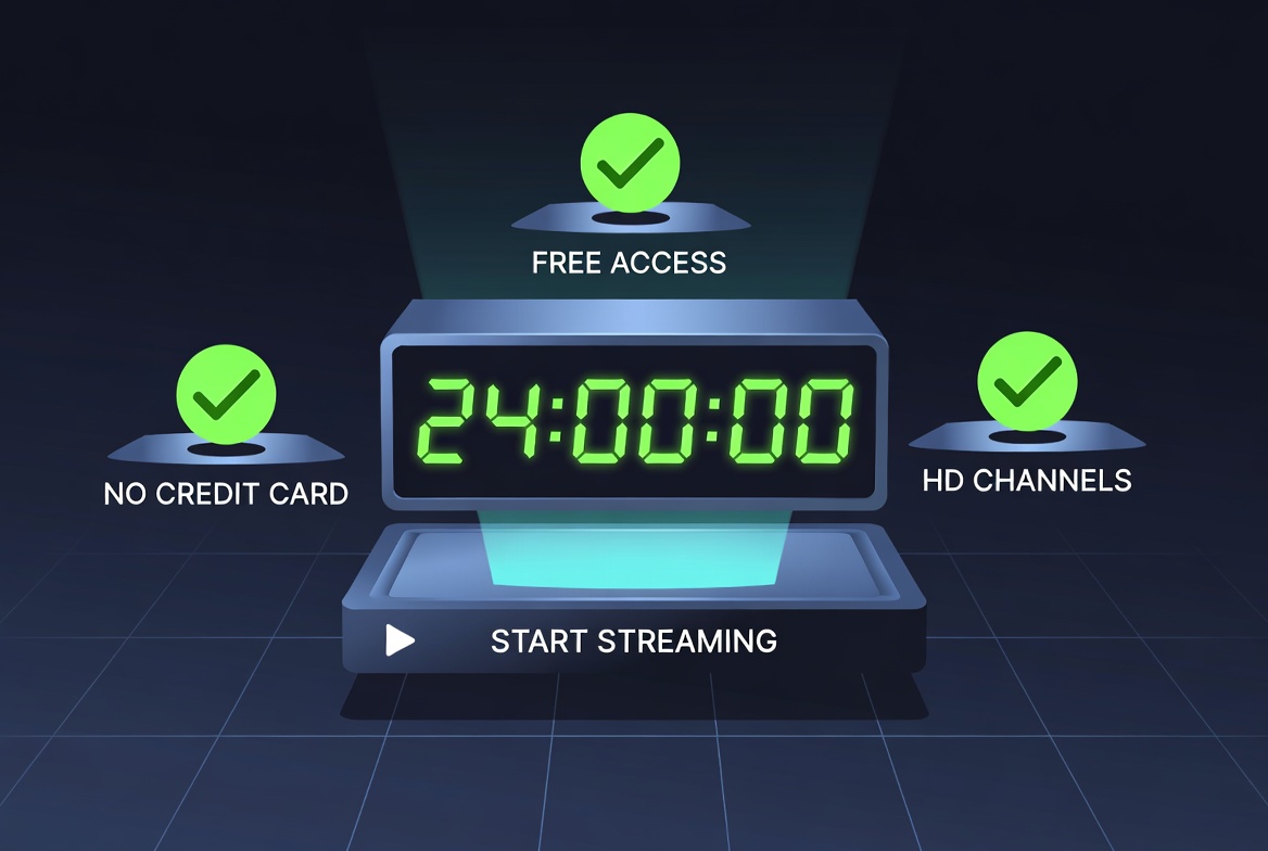 Free IPTV Trial 24 Hours No Payment — Best Premium Trials Available in 2026