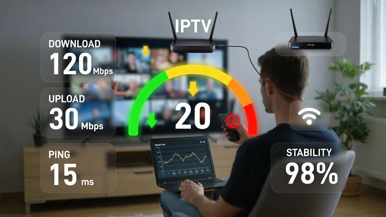 testing internet speed to fix iptv buffering on smart tv or streaming device