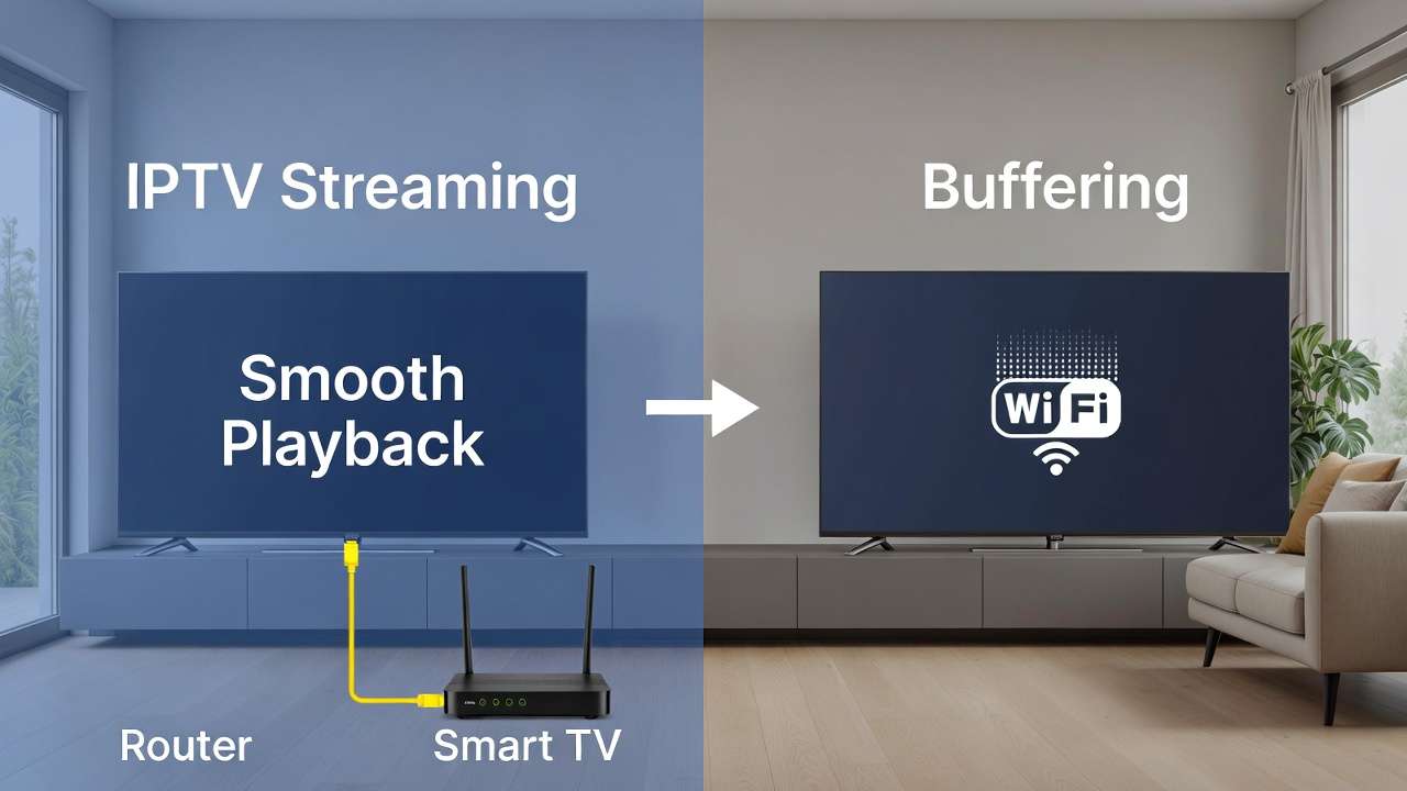 ethernet vs wifi connection comparison to fix iptv buffering and streaming lag