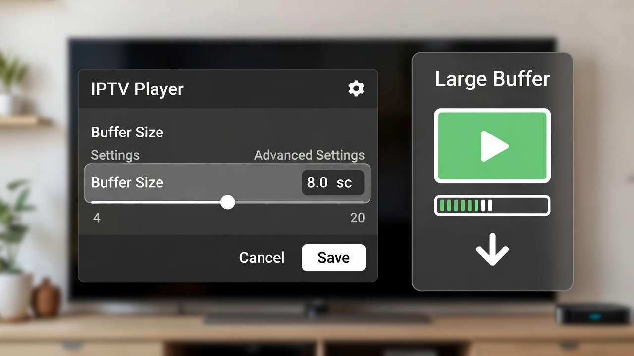 increasing iptv buffer size settings to reduce buffering and improve streaming stability