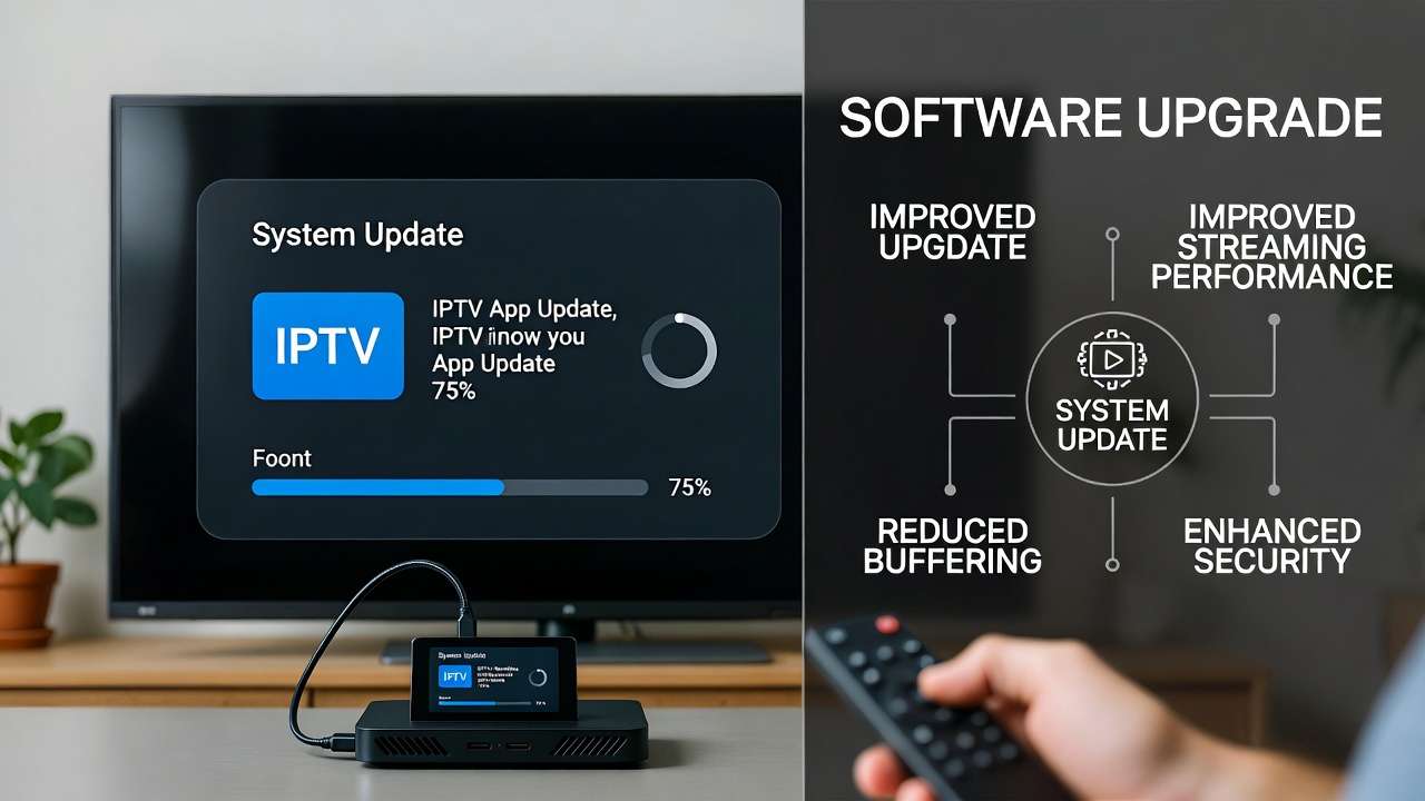updating iptv apps and device firmware to fix buffering and playback problems