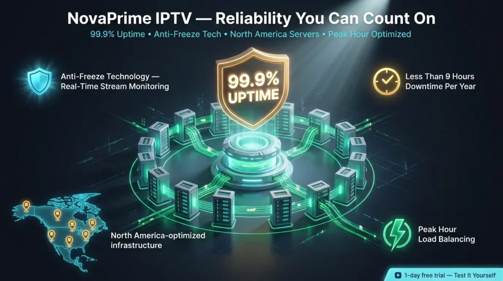 NovaStar IPTV vs NovaPrime IPTV Reliability — Server Uptime and Stability Tested 2026
